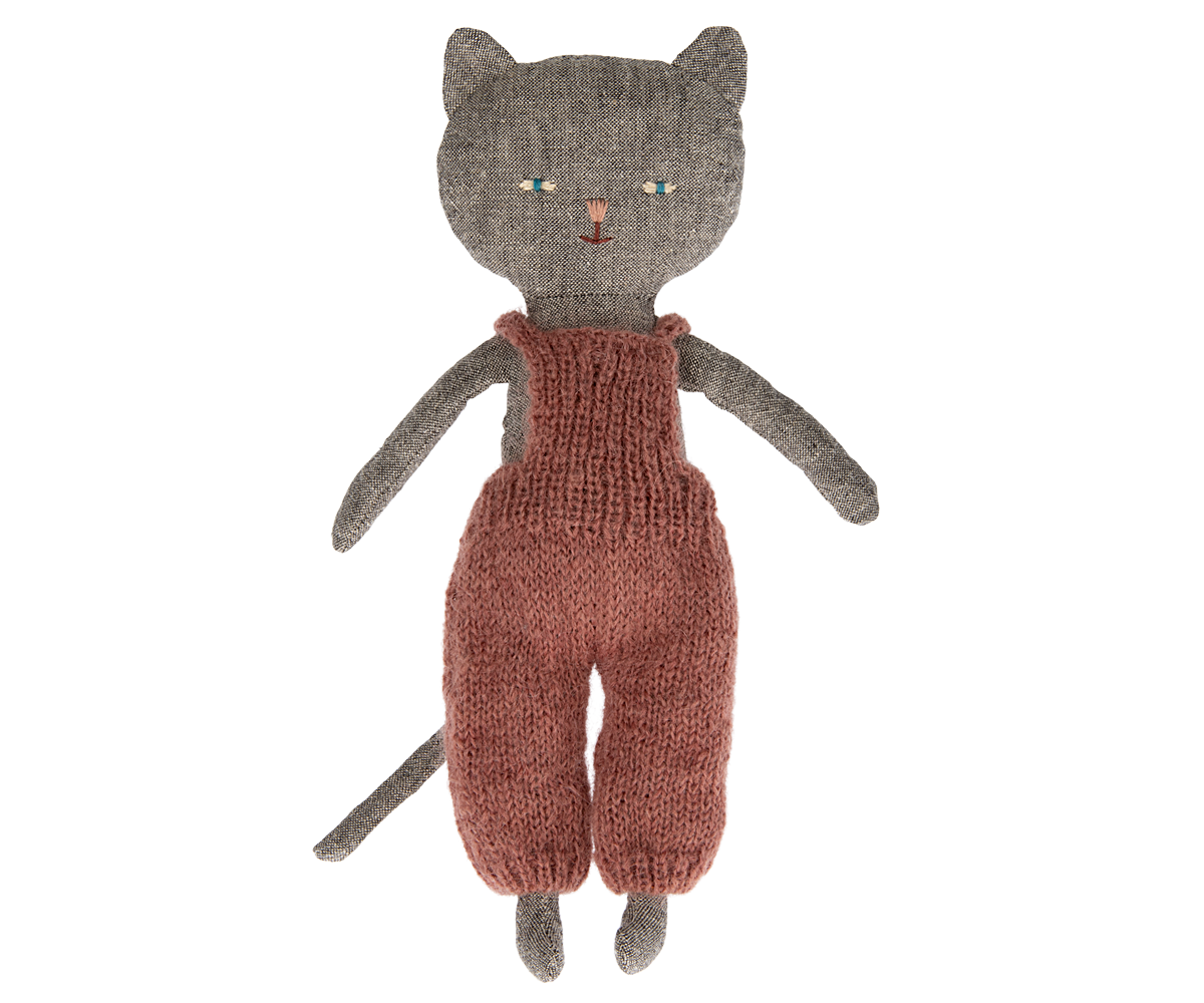 Maileg  Kitten in Overalls - Grey | Playroom Avenue