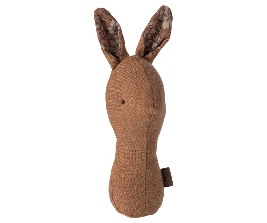 Maileg Lullaby friends, Bunny rattle - Chocolate | Playroom Avenue
