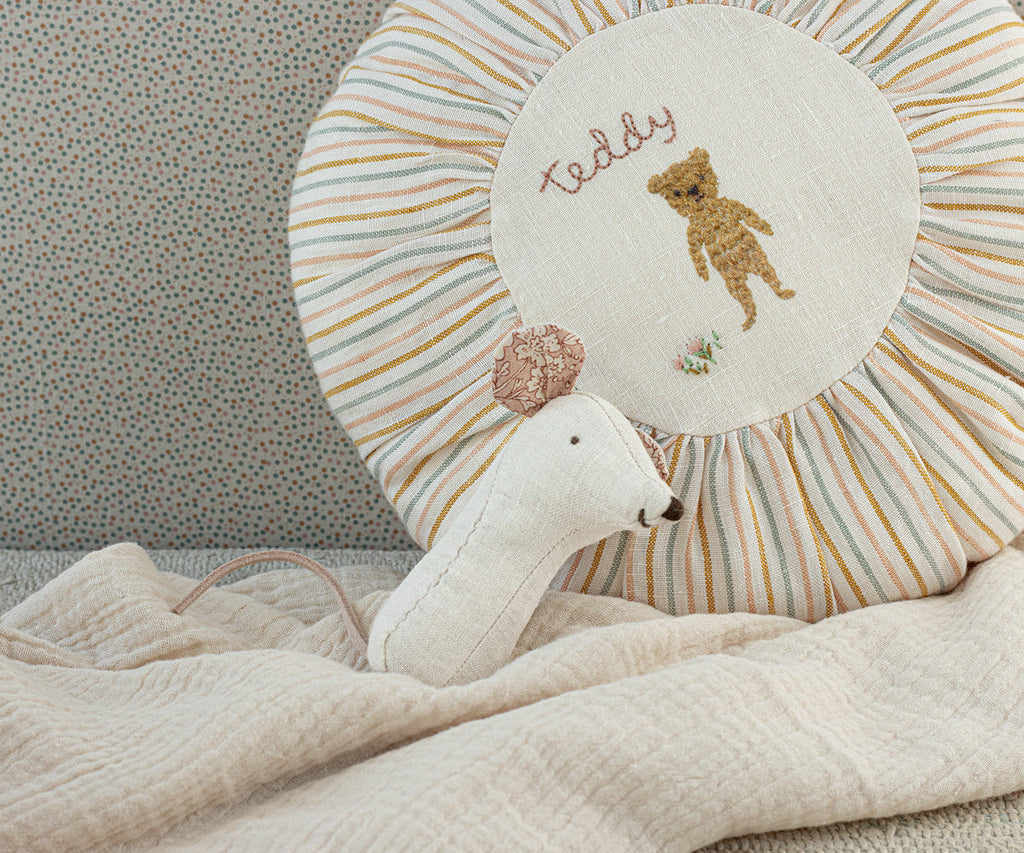 Maileg Lullaby Friend Rattles, Mouse - Natural | Playroom Avenue