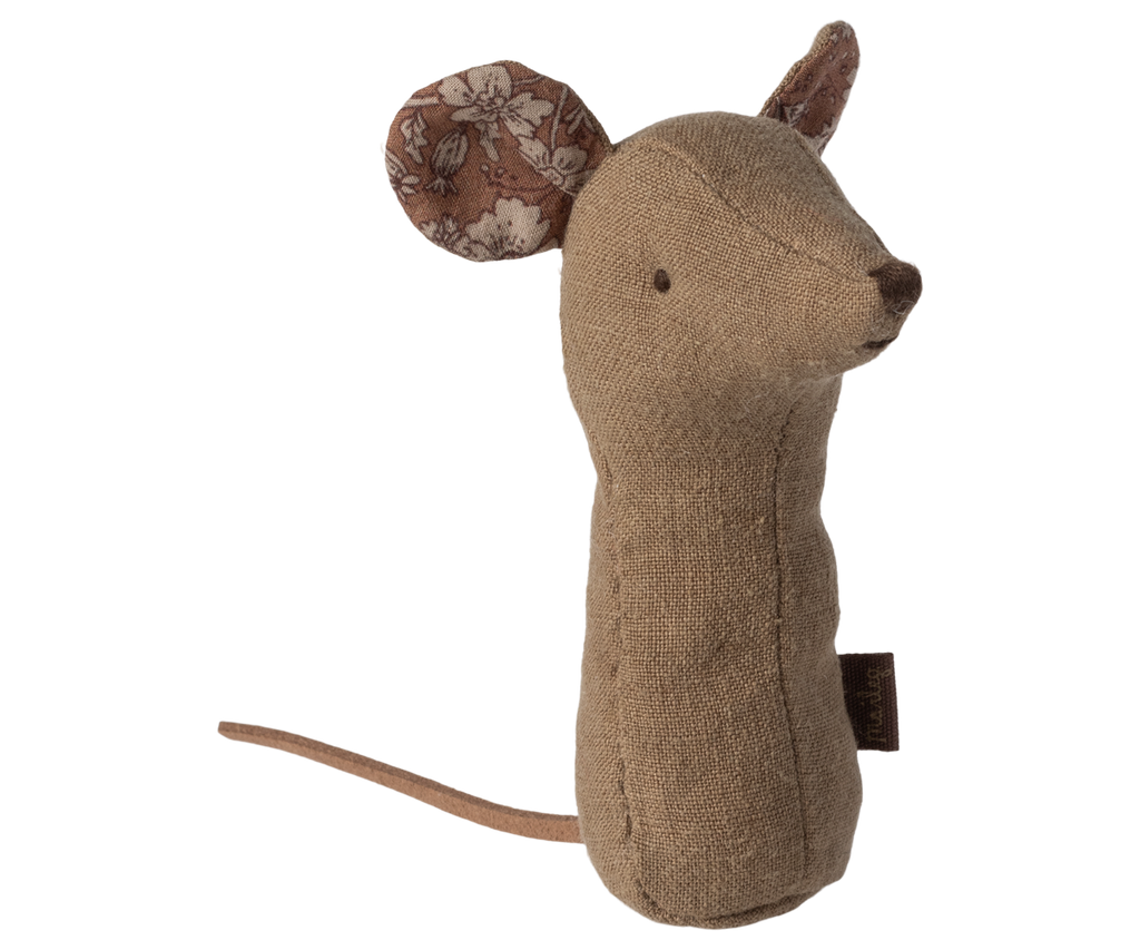 Maileg Lullaby friends, Mouse rattle - Light umber | Playroom Avenue