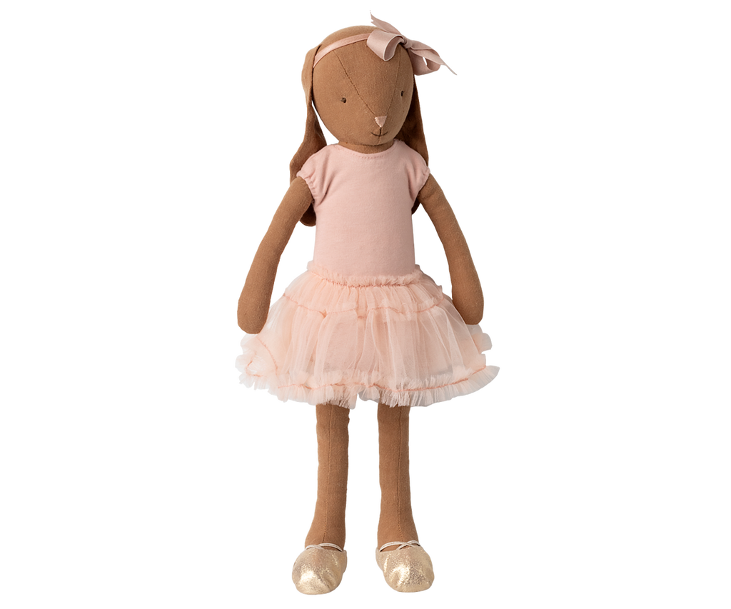 Maileg Bunny size 3, Chocolate brown - Ballet suit and skirt rose | Playroom Avenue