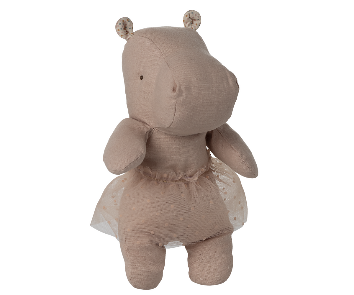 Maileg Hippo w. skirt, Small - Soft rose | Playroom Avenue
