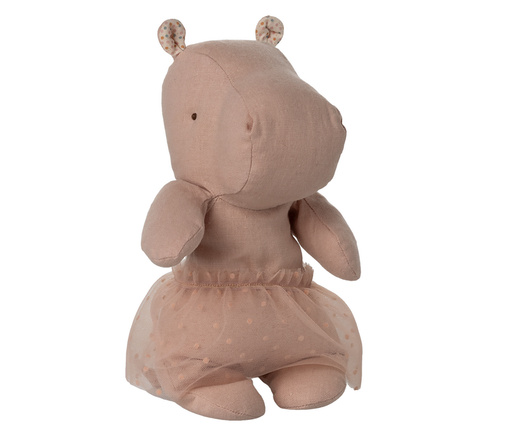Maileg Hippo w. skirt, Small - Soft rose | Playroom Avenue