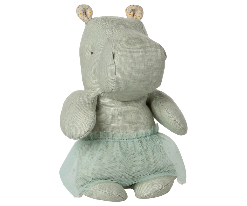 Maileg Hippo w. skirt, Small - Mint | Playroom Avenue