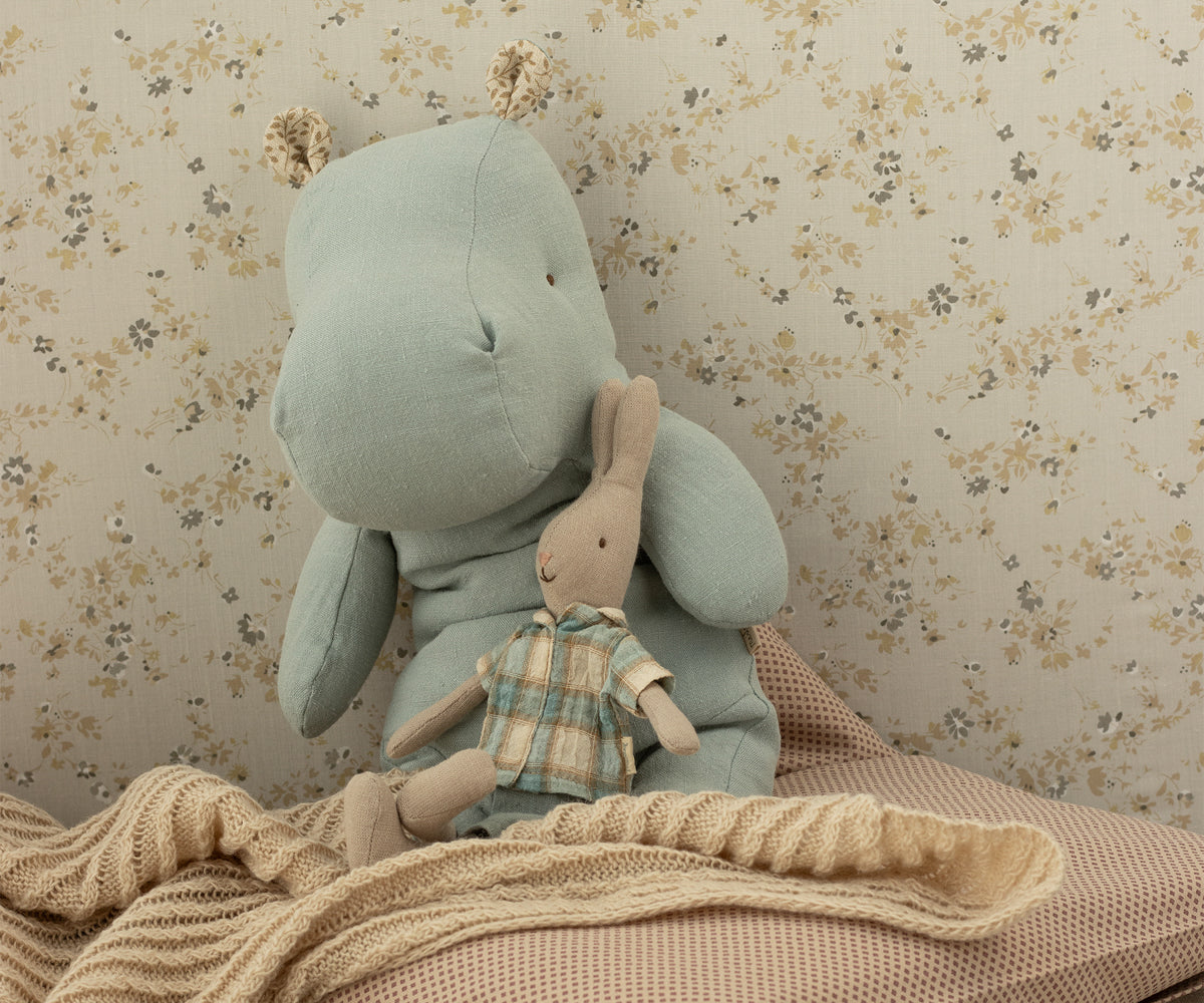 Maileg Hippo, Medium - Blue grey | Playroom Avenue