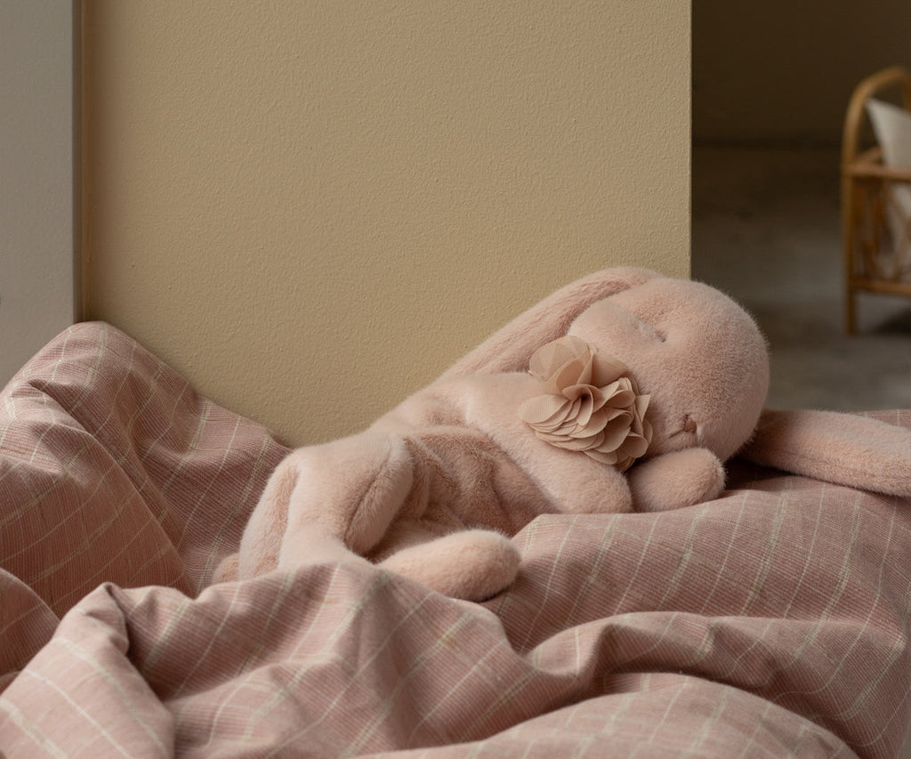Maileg Sleeping bunny plush, Small - Powder | Playroom Avenue