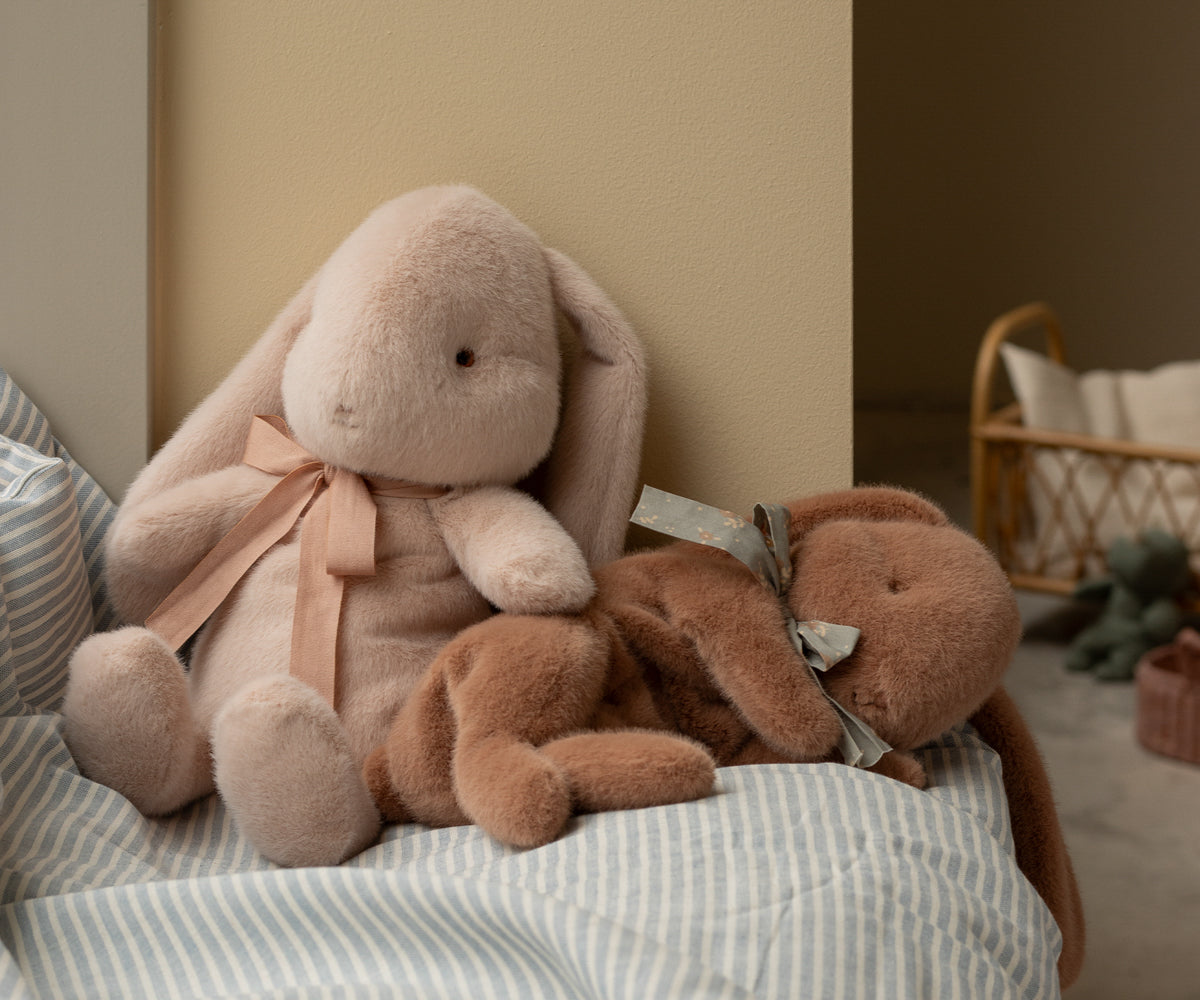 Maileg Sleeping bunny plush, Small - Soft brown | Playroom Avenue