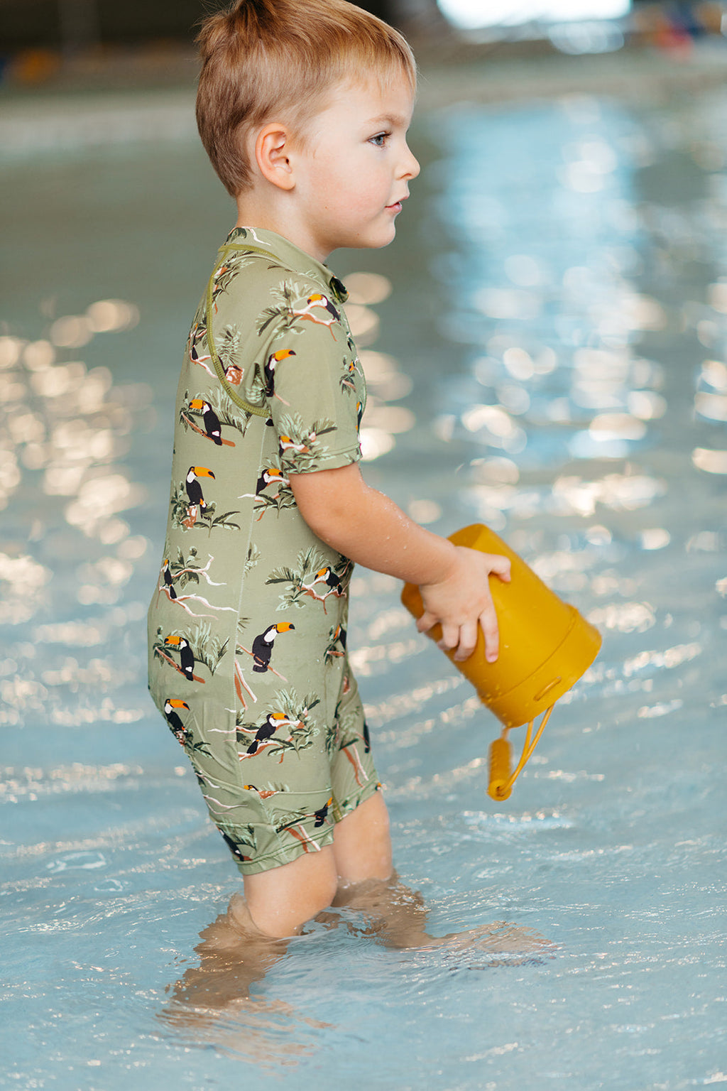 Milkbarn Toucan Zipper Shortall Swimsuit | Playroom Avenue
