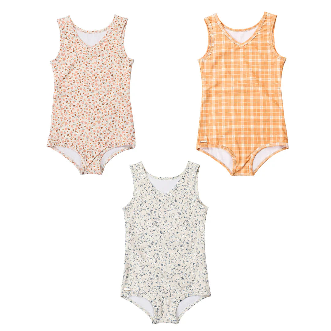 GRECH & CO. Sweetheart 1 Piece Swimsuit | UPF + Recycled - Scandi Floral | Playroom Avenue