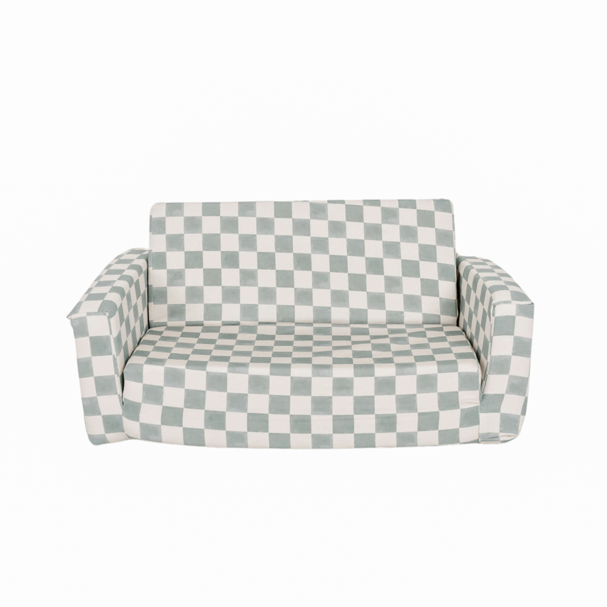 Toki Kids Checker Matcha Play Couch - Playroom Avenue