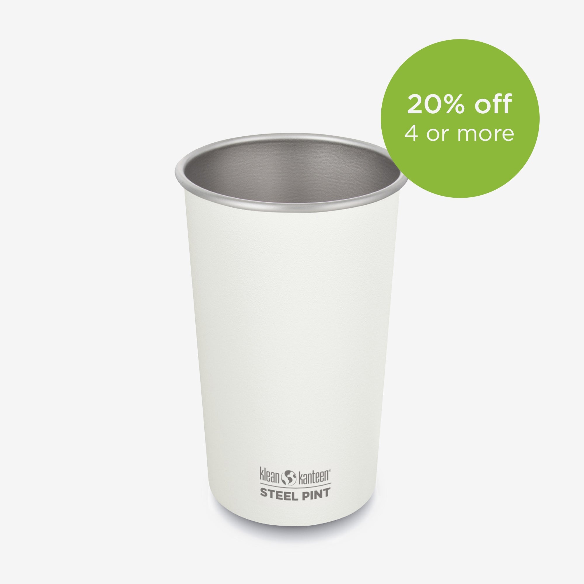 Klean Kanteen 16oz Pint Cup White | Playroom Avenue