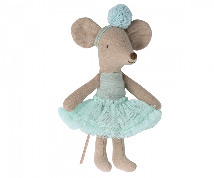 Maileg Ballerina mouse, Little sister - Light mint