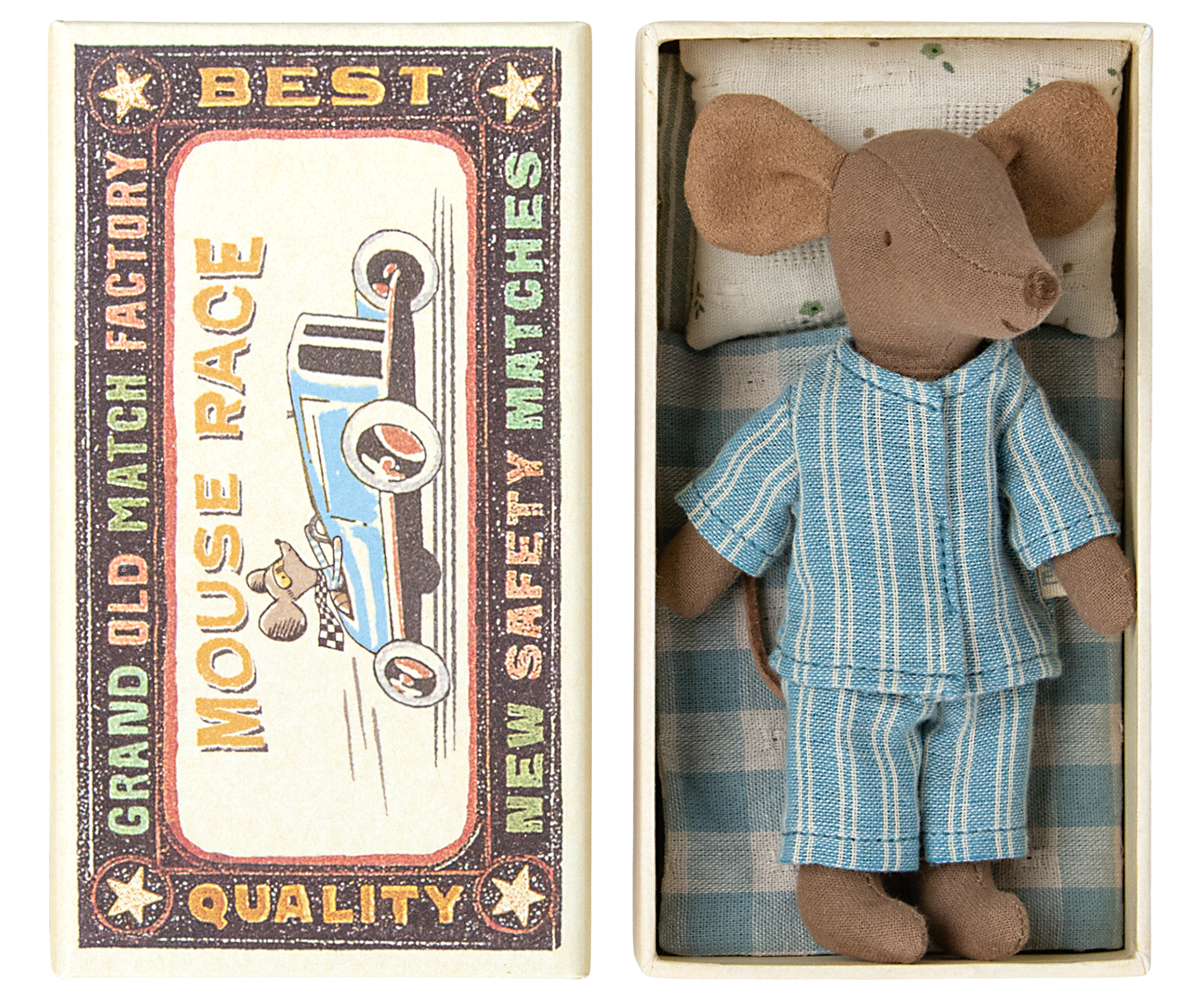 Maileg Big Brother Mouse in Box - Blue | Playroom Avenue