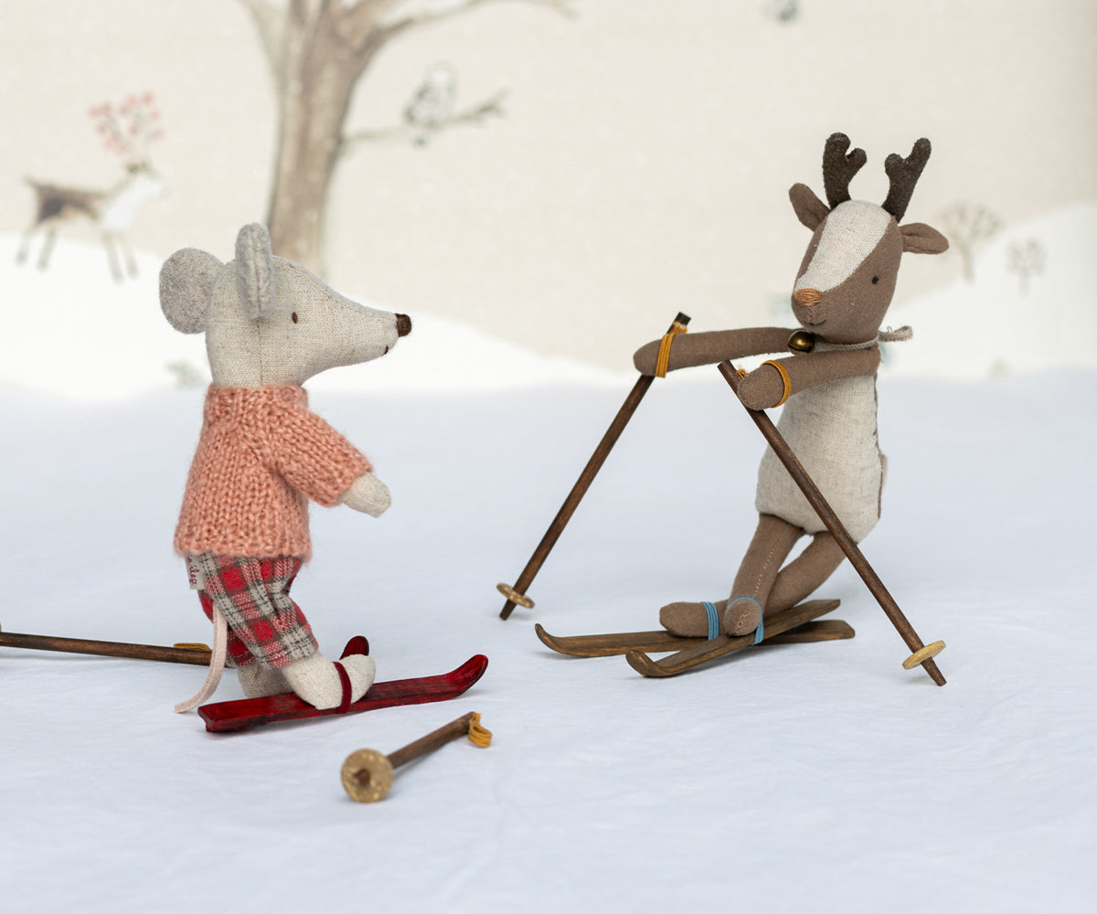 Maileg Winter Mouse with Ski Set, Big Sister | Playroom Avenue