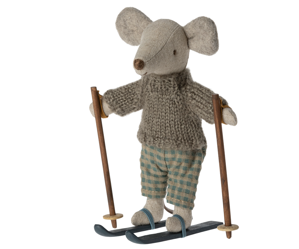 Maileg Winter Mouse with Ski Set, Big Brother | Playroom Avenue
