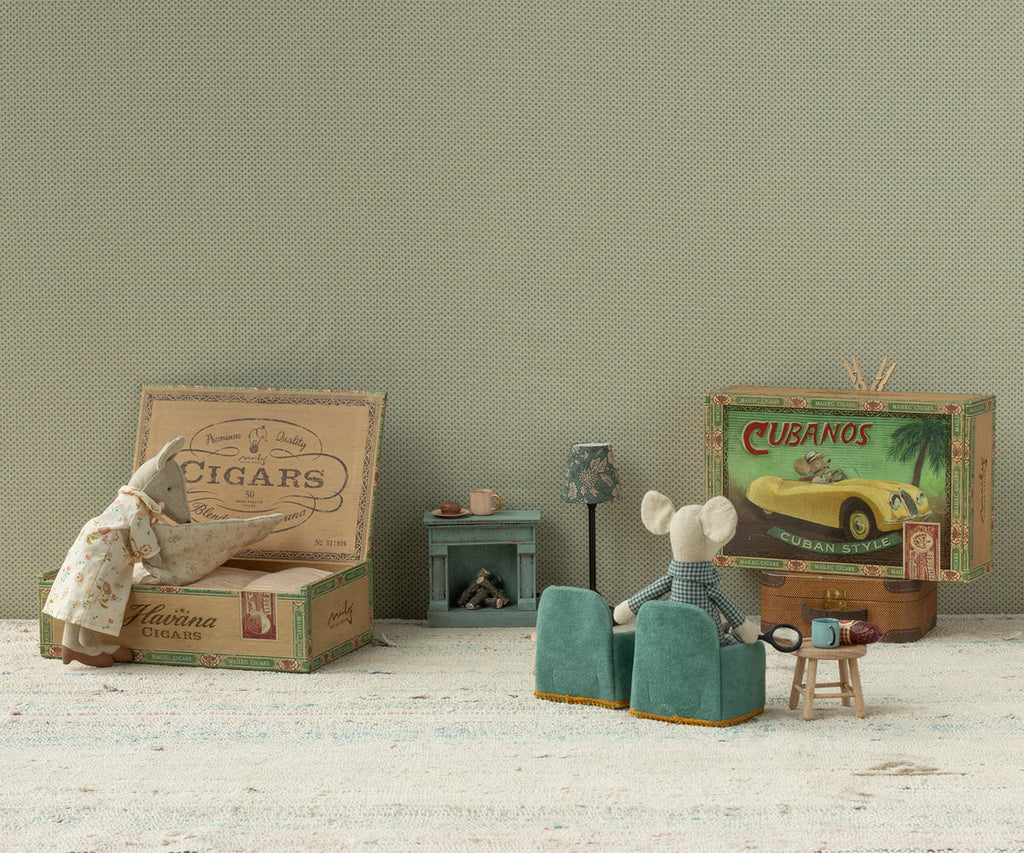 Maileg Grandma & Grandpa Mice in Cigarbox | Playroom Avenue