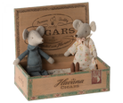 Maileg Grandma & Grandpa Mice in Cigarbox