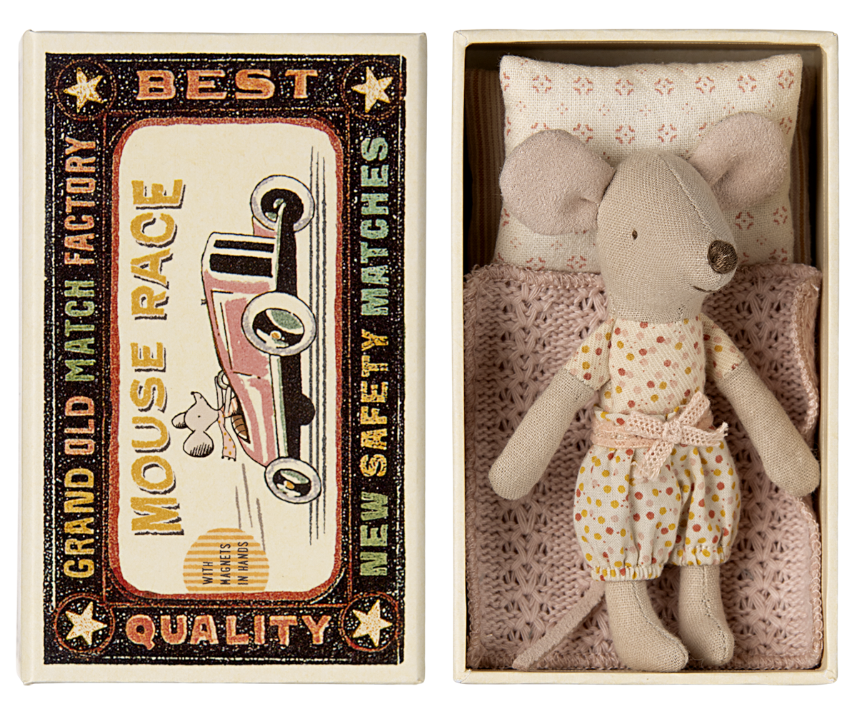 Maileg Little Sister, Mouse in Matchbox | Playroom Avenue