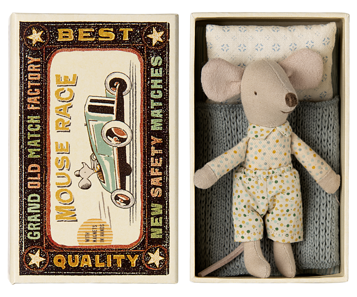 Maileg Little Brother, Mouse in Matchbox