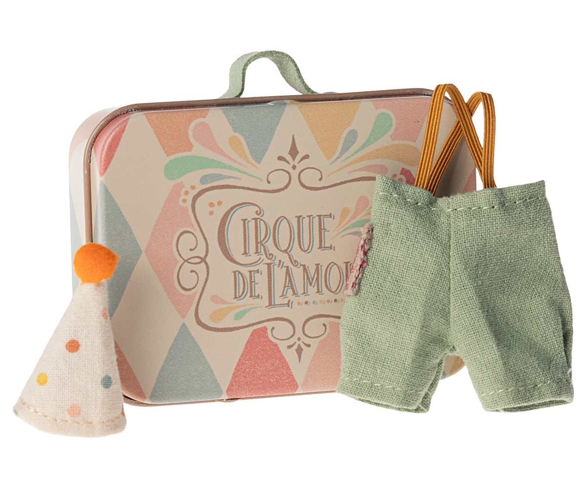 Maileg Clown Clothes in Suitcase, Little Brother Mouse | Playroom Avenue
