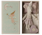 Maileg Tooth Fairy Mouse, LIttle Sister in Match Box