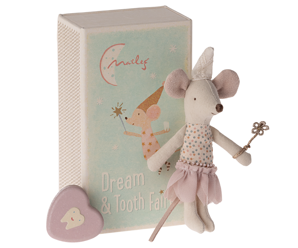 Maileg Tooth Fairy Mouse, Little Sister in Match Box | Playroom Avenue