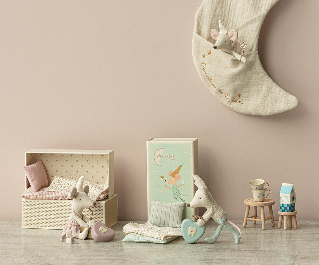 Maileg Tooth Fairy Mouse, Little Sister in Match Box | Playroom Avenue