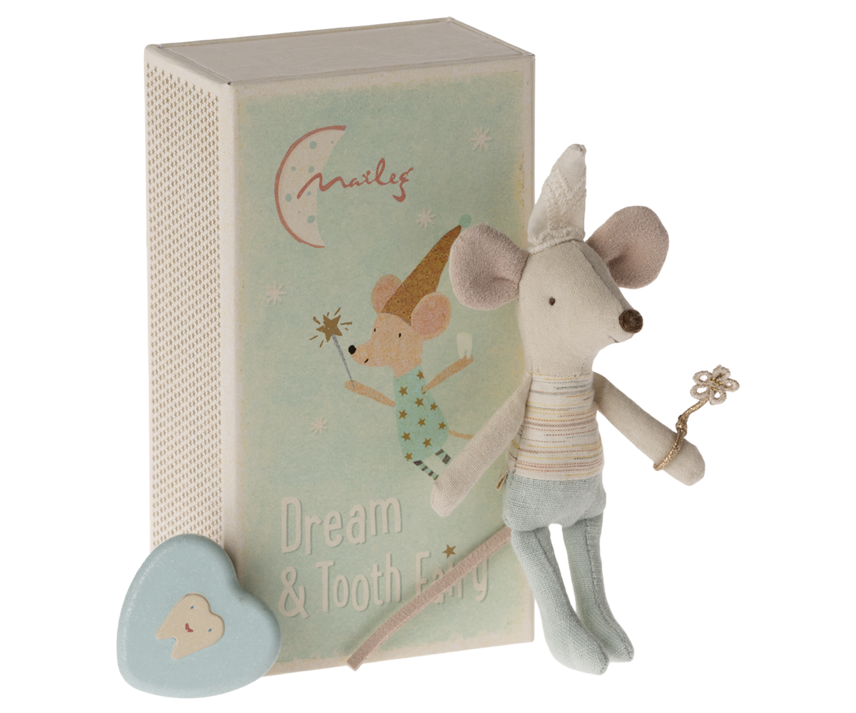 Maileg Tooth Fairy Mouse, LIttle Brother in Match Box