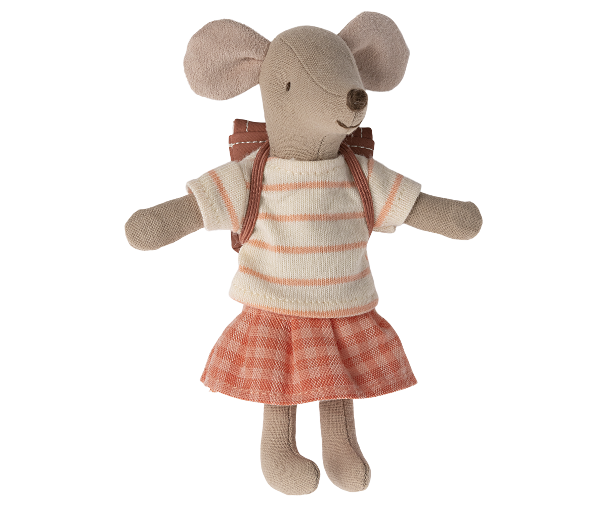 Maileg Tricycle Mouse, Big Sister - Coral