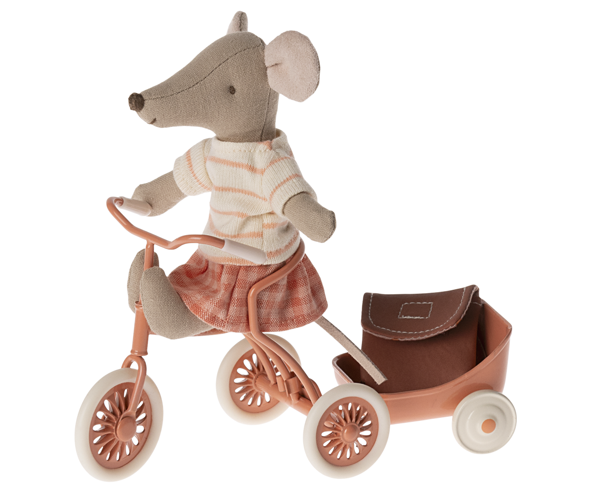 Maileg Tricycle Mouse, Big Sister - Coral