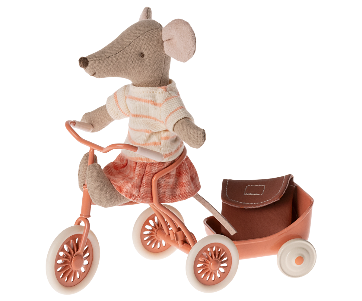 Maileg Tricycle Mouse, Big Sister - Coral | Playroom Avenue