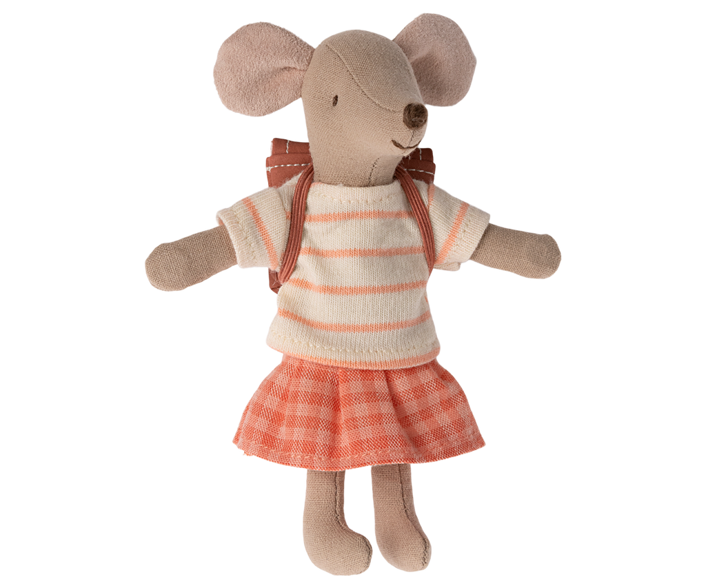 Maileg Tricycle Mouse, Big Sister - Coral | Playroom Avenue