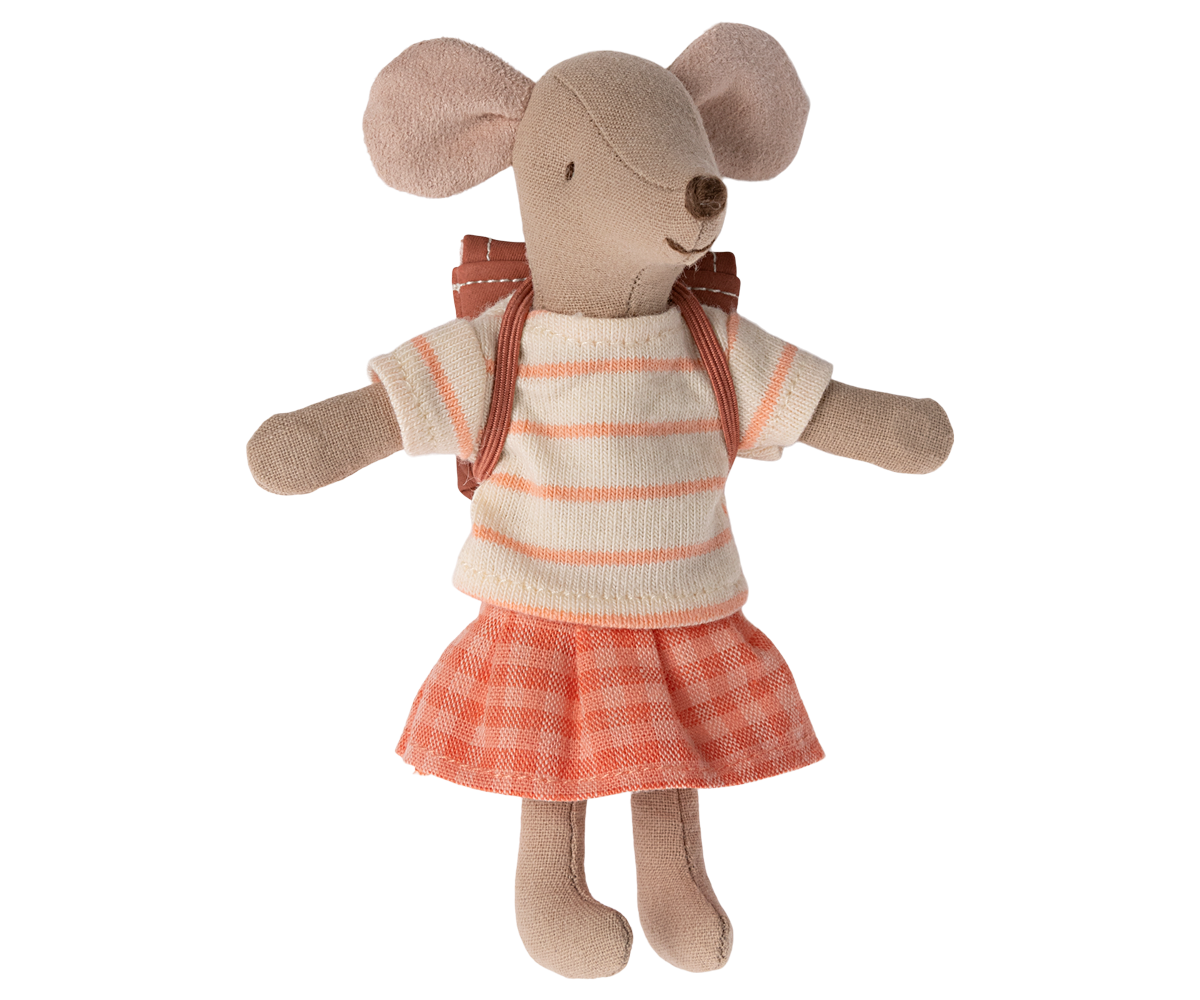 Maileg Tricycle Mouse, Big Sister - Coral | Playroom Avenue