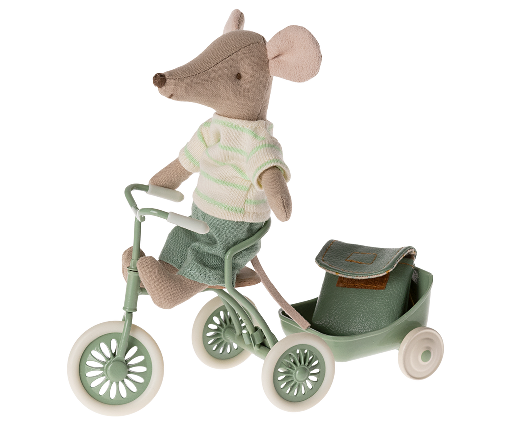Maileg Tricycle Mouse, Big Brother - Mint | Playroom Avenue