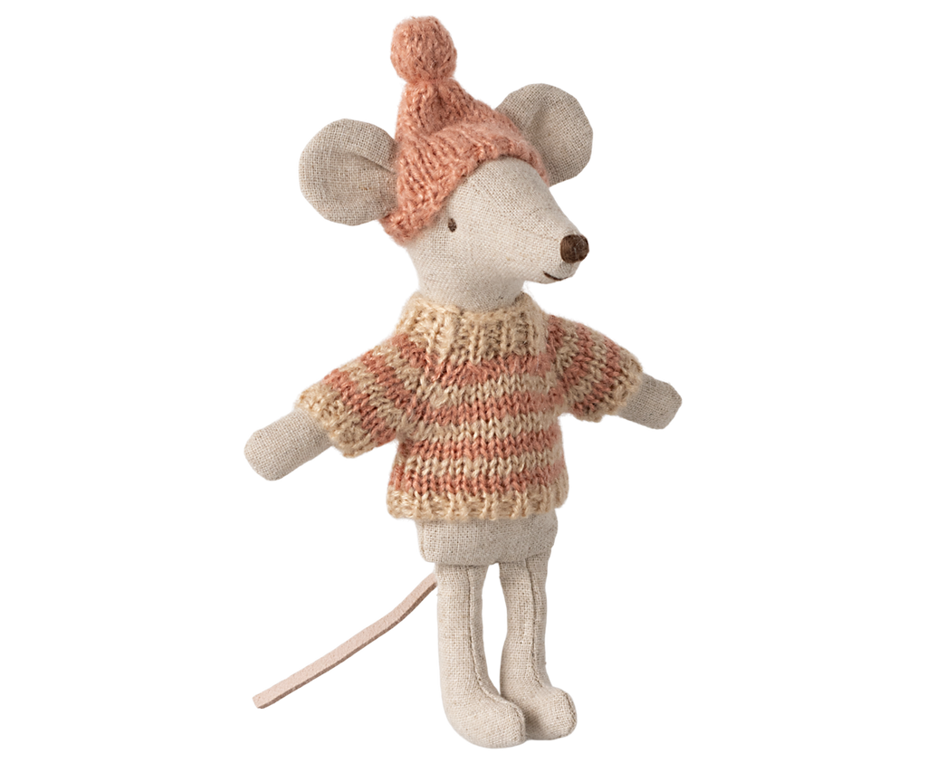 Maileg Knitted sweater and hat, Big sister mouse | Playroom Avenue