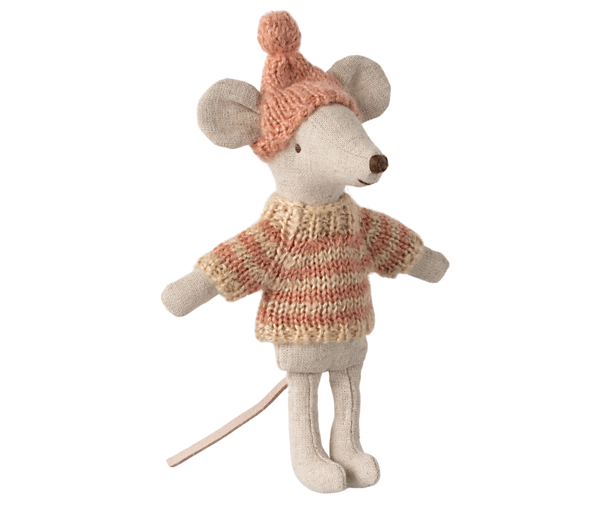 Maileg Knitted sweater and hat, Big sister mouse | Playroom Avenue