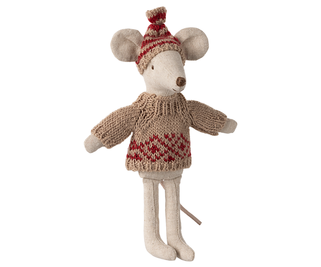 Maileg Knitted sweater and hat, Mum mouse | Playroom Avenue