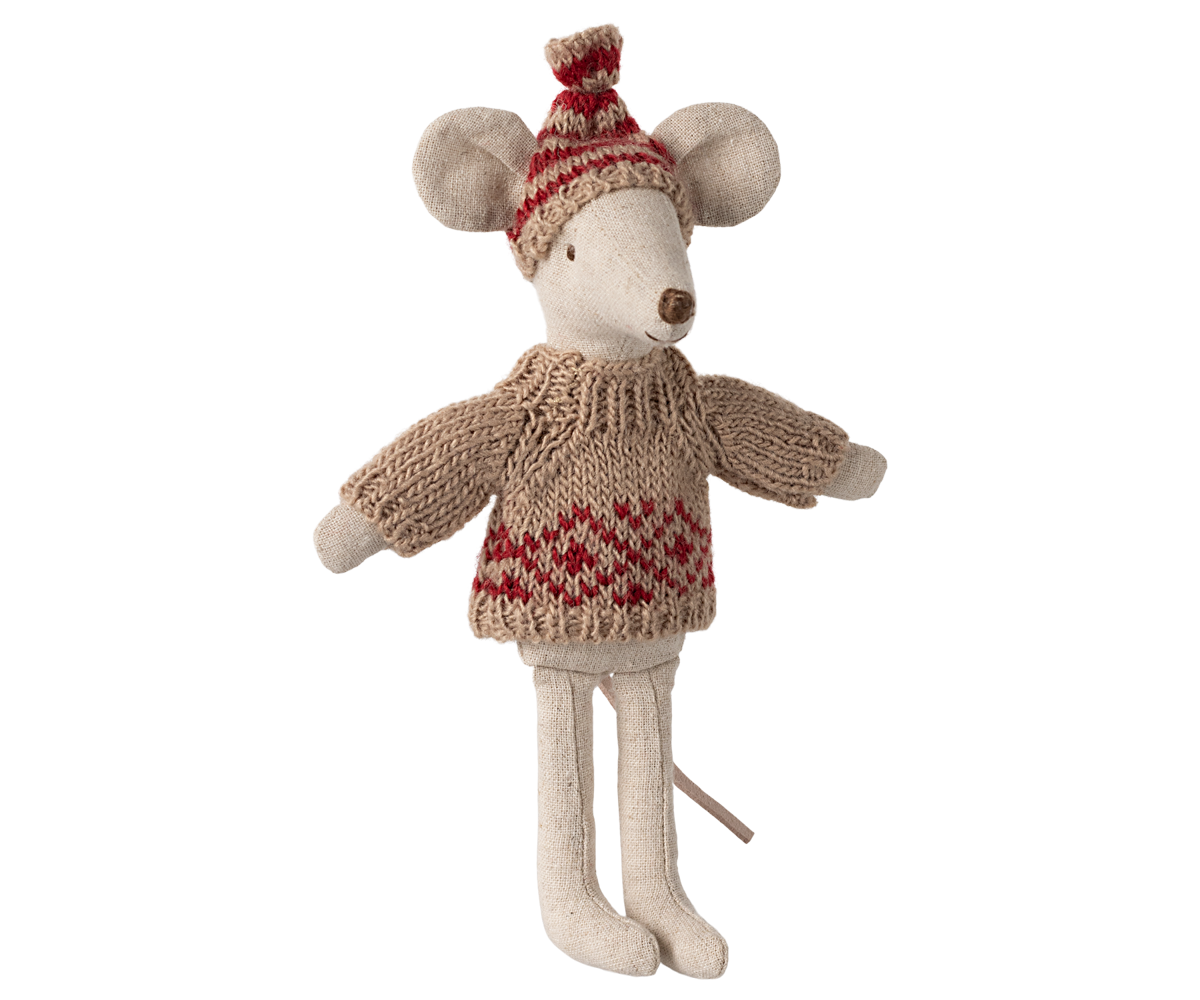 Maileg Knitted sweater and hat, Mum mouse | Playroom Avenue