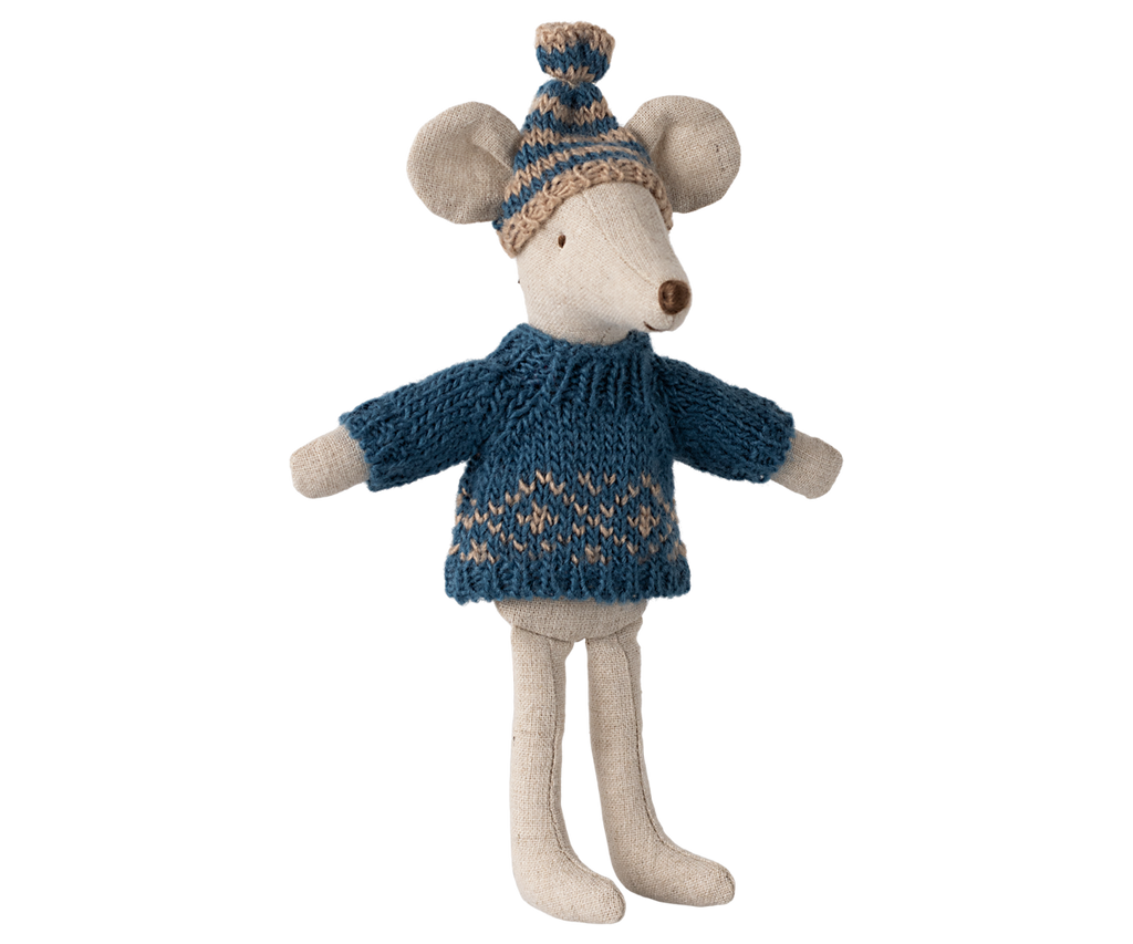 Maileg Knitted sweater and hat, Dad mouse | Playroom Avenue