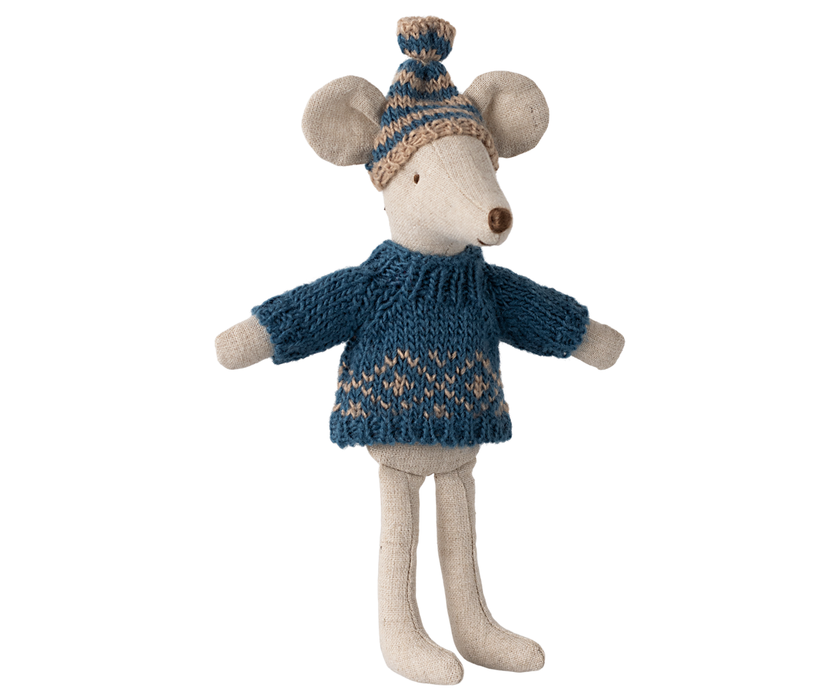 Maileg Knitted sweater and hat, Dad mouse | Playroom Avenue
