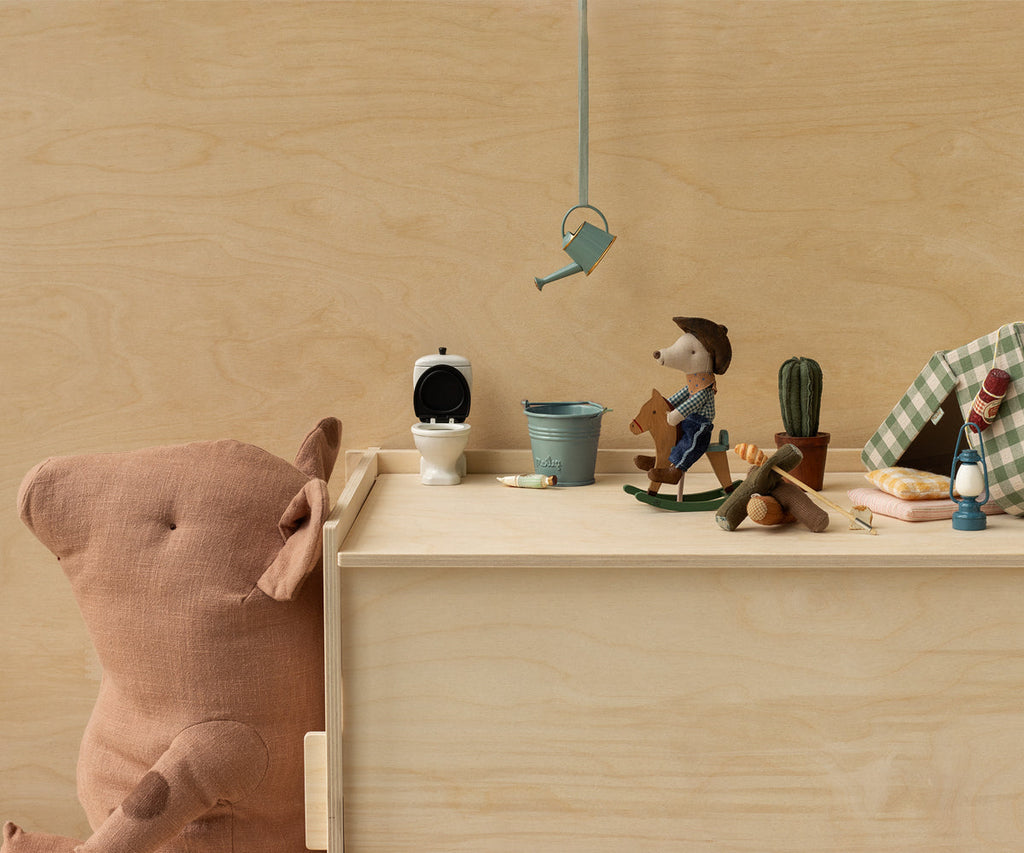 Maileg Cowboy mouse on rocking horse, Little brother | Playroom Avenue