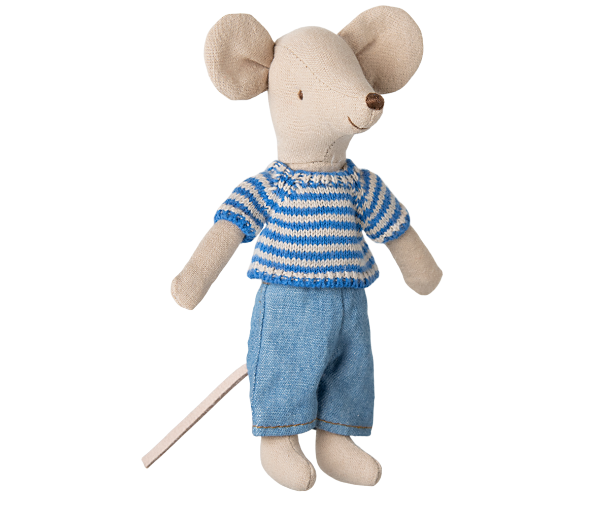 Maileg Knitted sweater and pants, Big brother mouse | Playroom Avenue