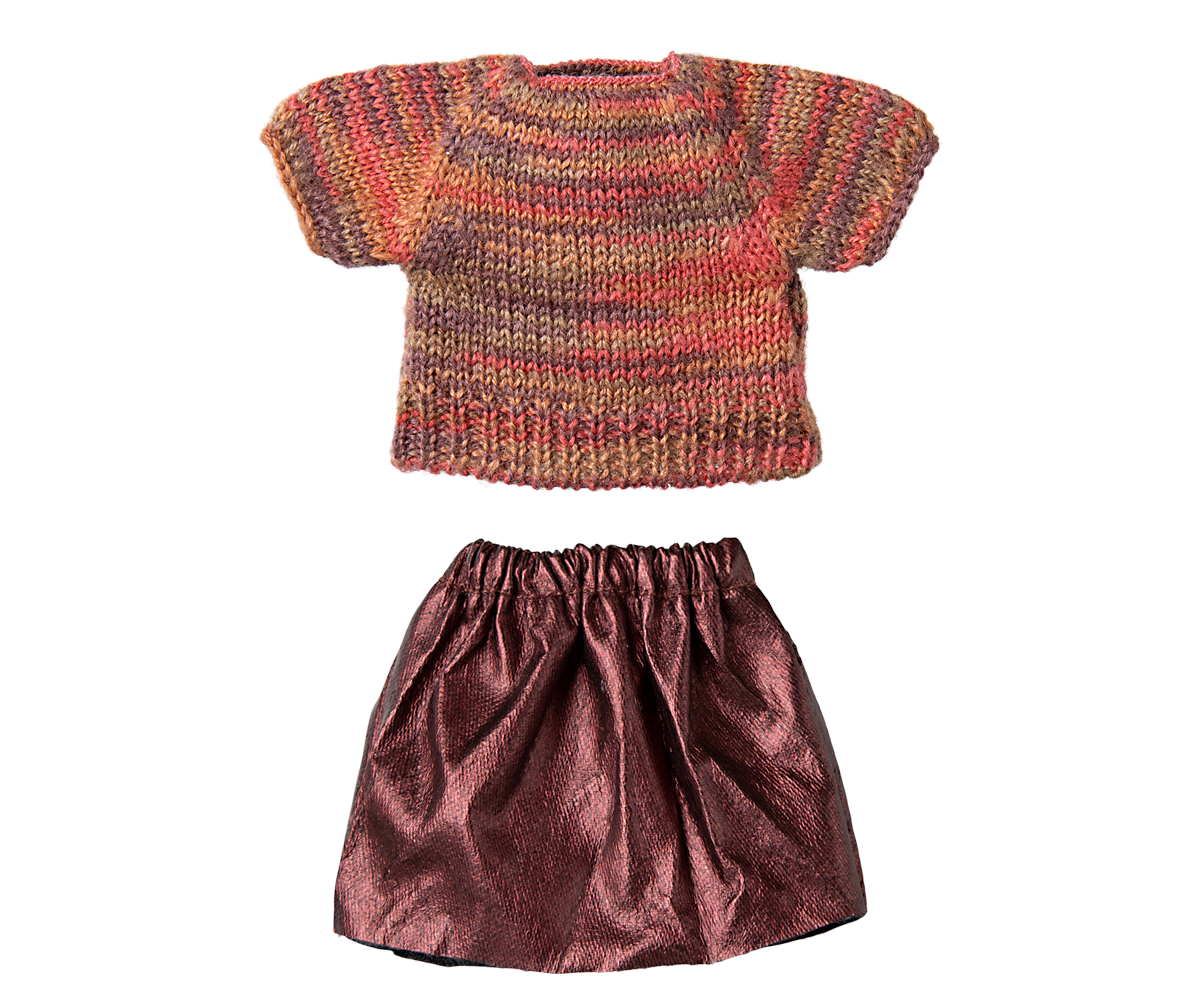 Maileg Skirt and knitted blouse, Mum mouse | Playroom Avenue