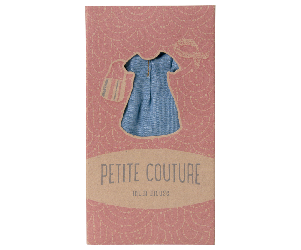 Maileg Denim dress and bag, Mum mouse | Playroom Avenue