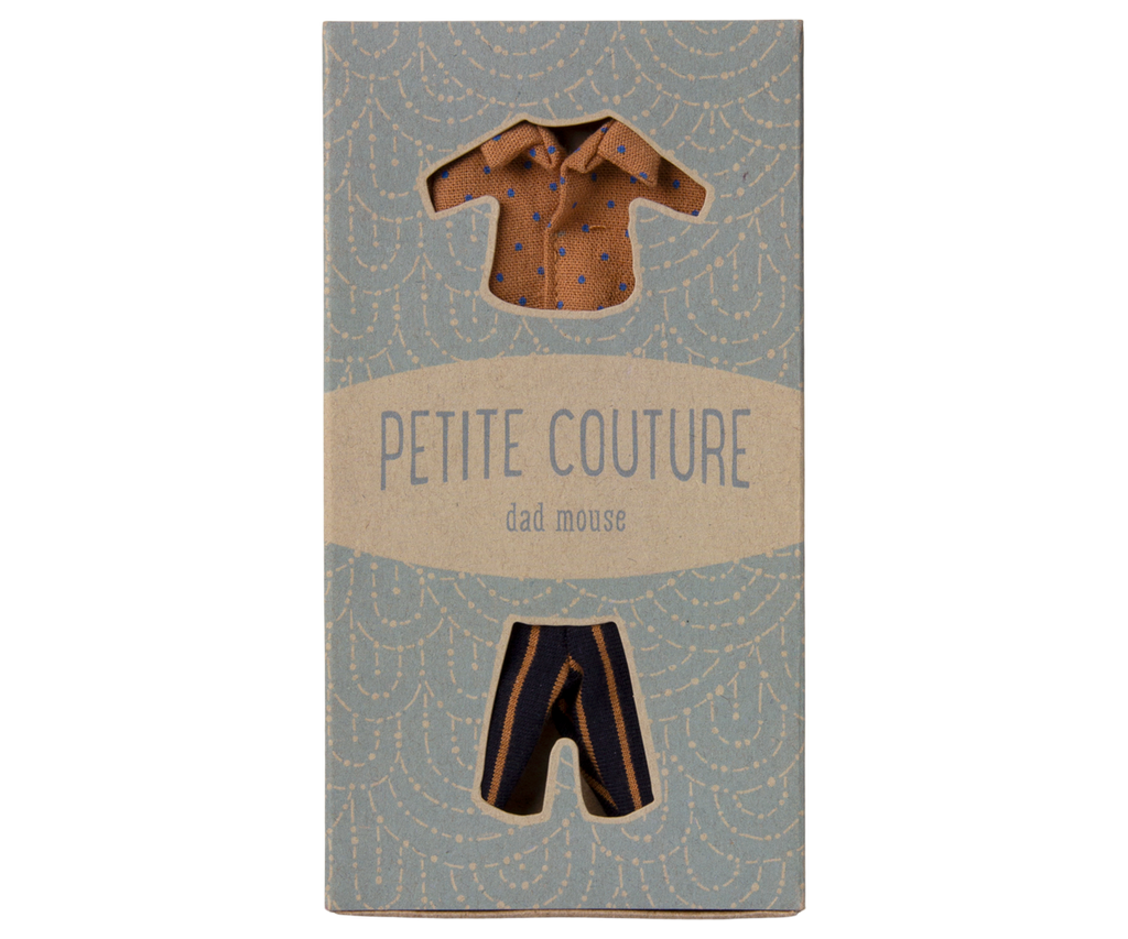 Maileg Shirt and striped pants, Dad mouse | Playroom Avenue