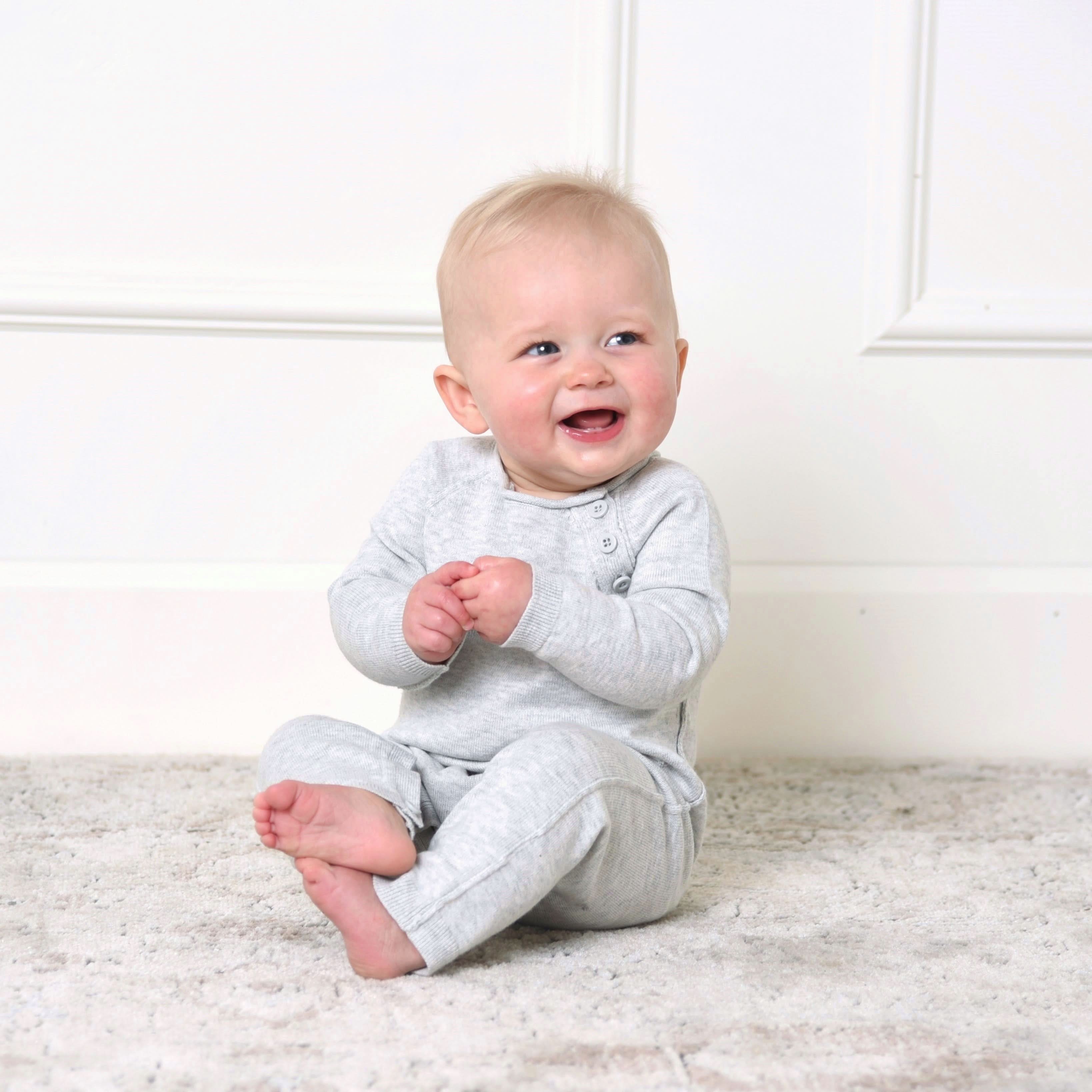 Hope & Henry Raglan Sweater Romper & Jacquard Blanket Gift Set | Playroom Avenue