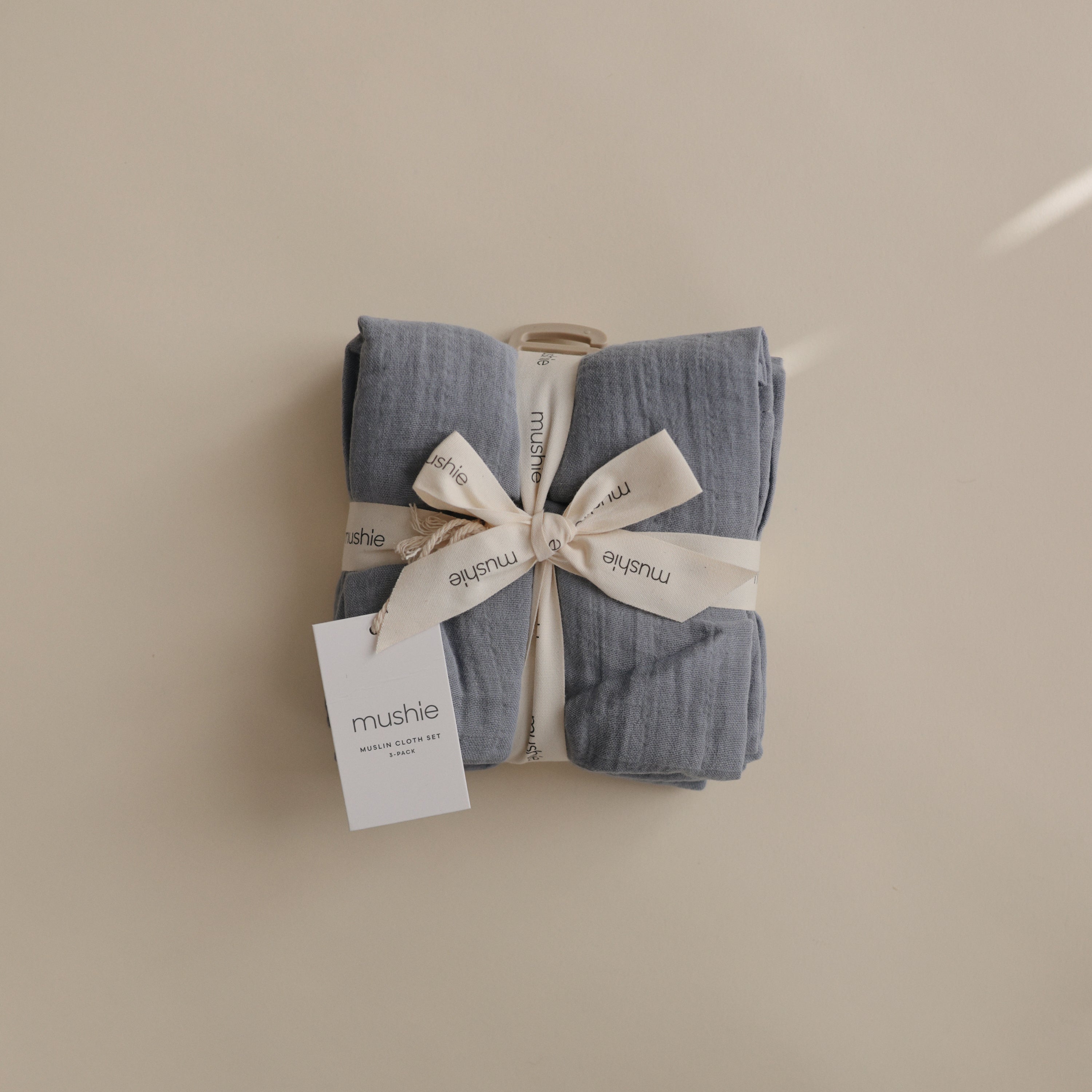 Mushie Organic Cotton Muslin Cloths 3-Pack | Playroom Avenue