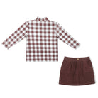 Makemake Organics Organic Tee and Corduroy Skirt Set - Plum