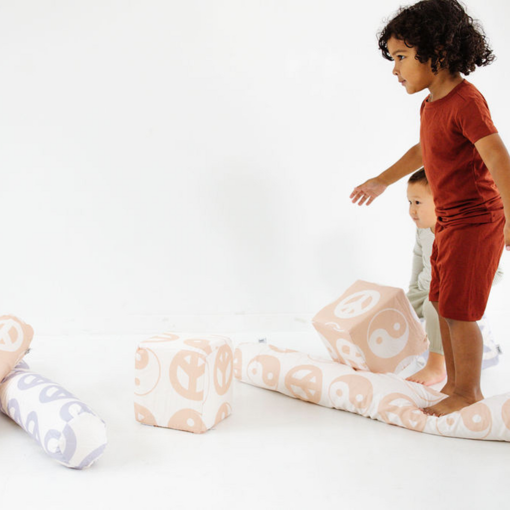 Toki Kids Cream Peace Sign Support Pillow | Playroom Avenue