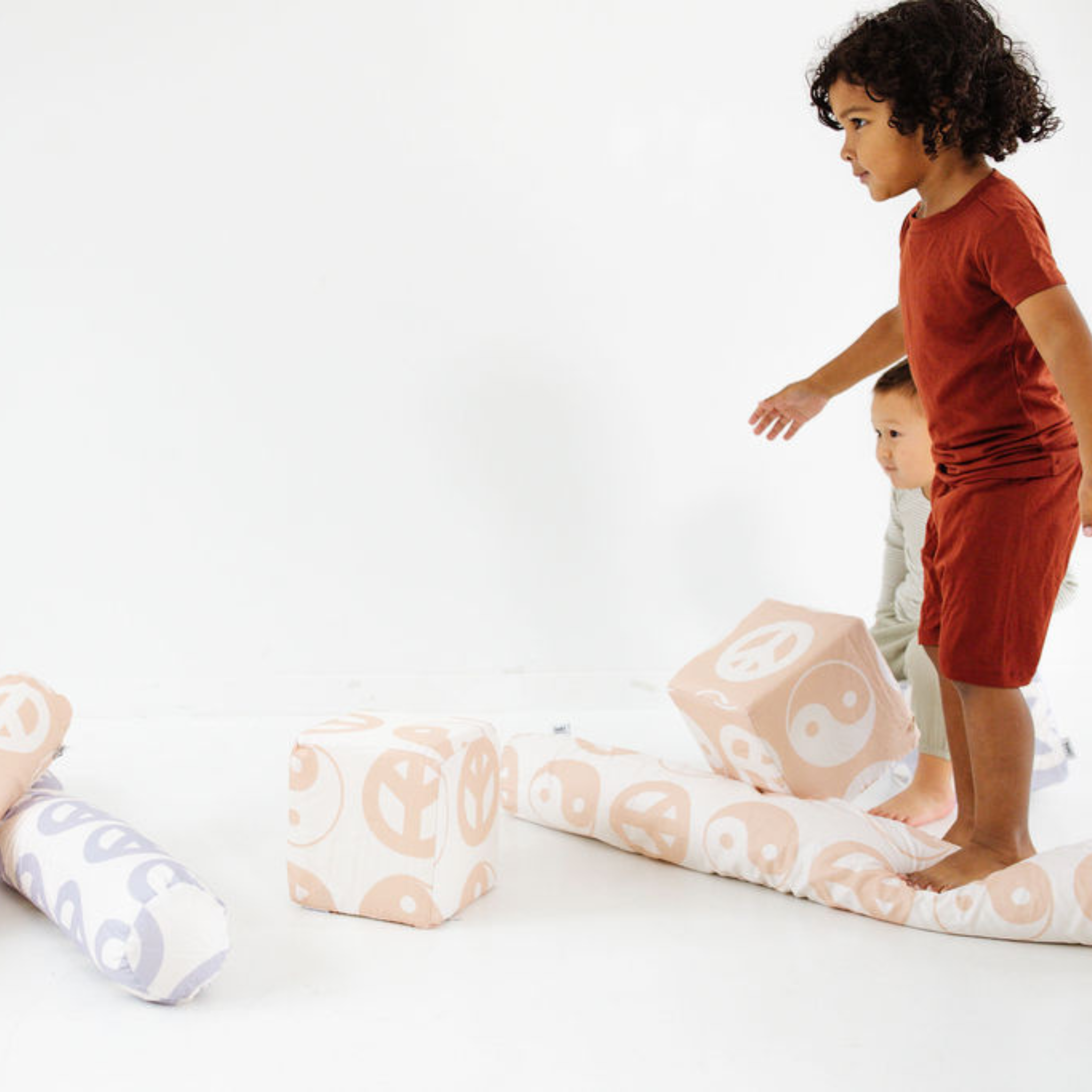 Toki Kids Cream Peace Sign Support Pillow | Playroom Avenue